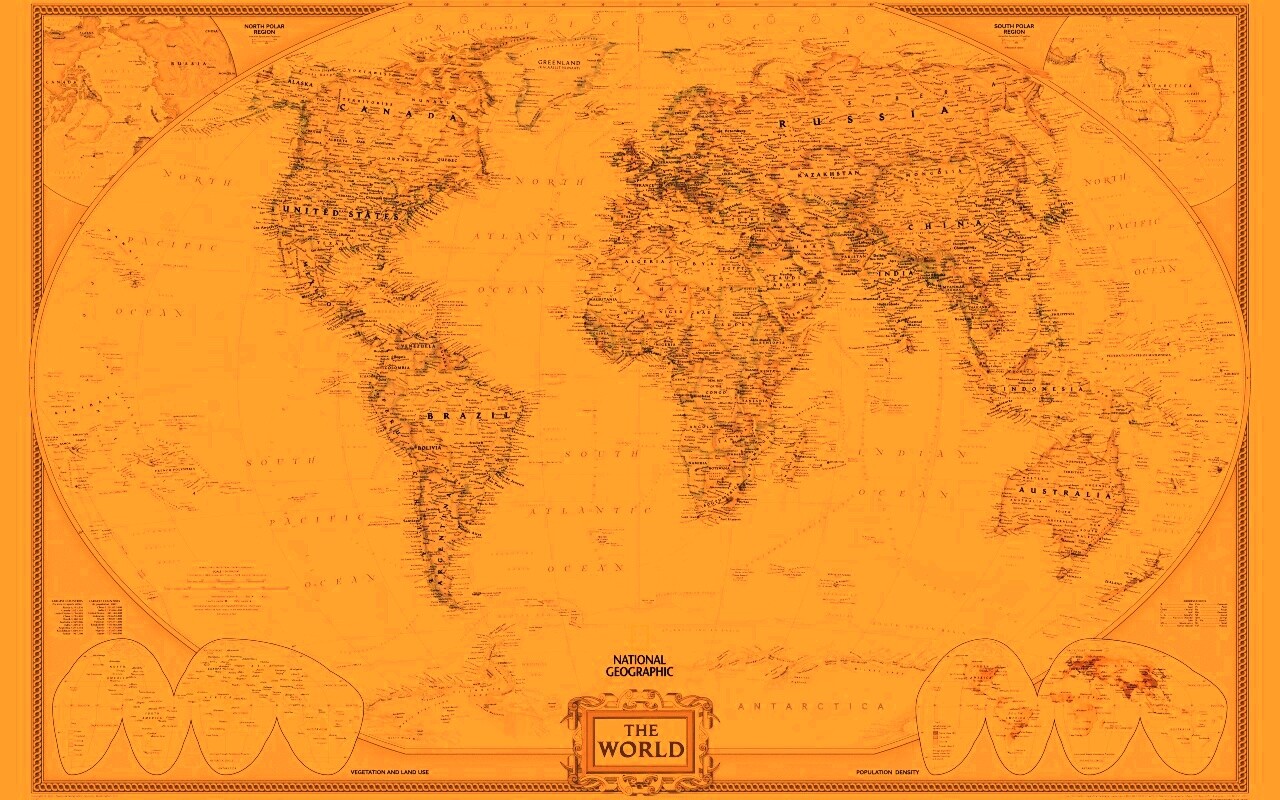 Карта мира от National Geografic обои