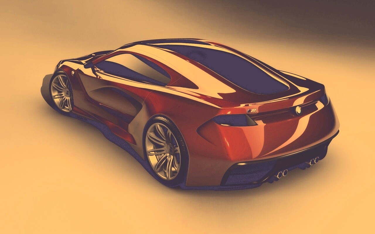 Красный концепт BMW обои