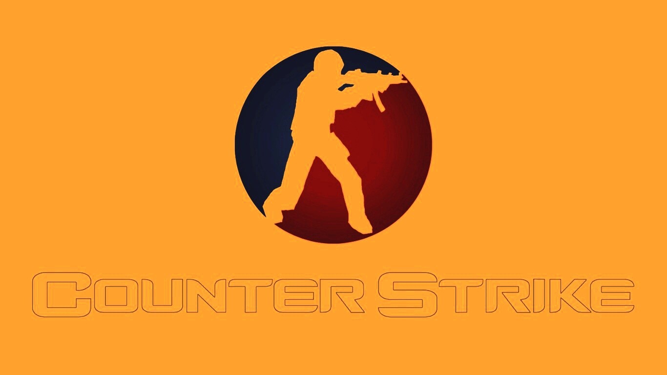 Логотип Counter Strike на белом фоне обои