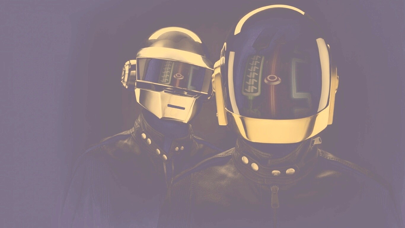 Daft Punk на темном фоне обои