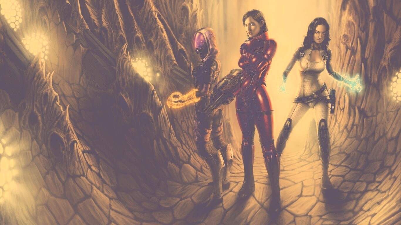 Девушки mass effect обои