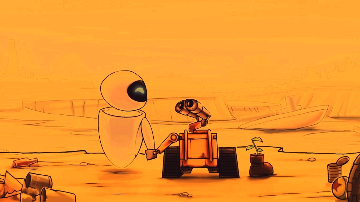 WALL-E и Ева обои