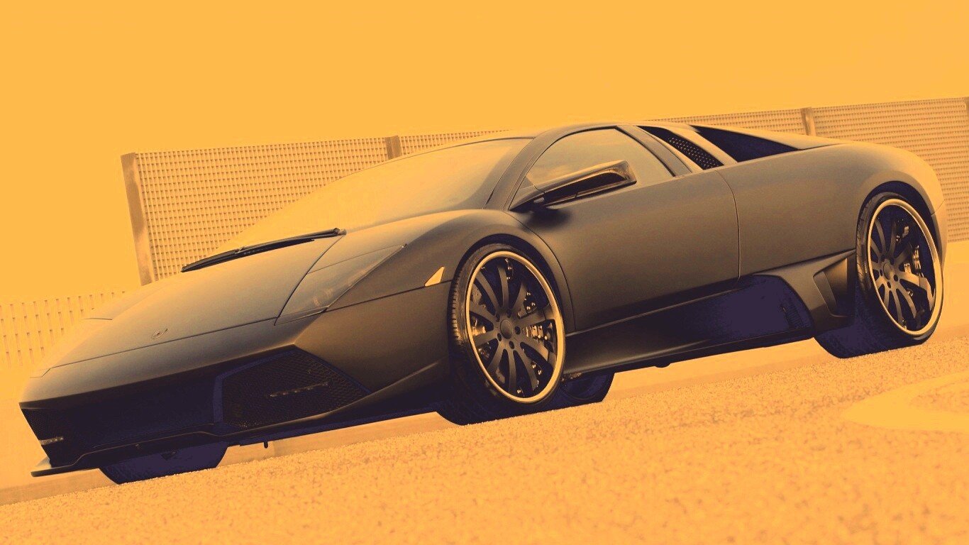 Lamborghini Reventon черного цвета обои