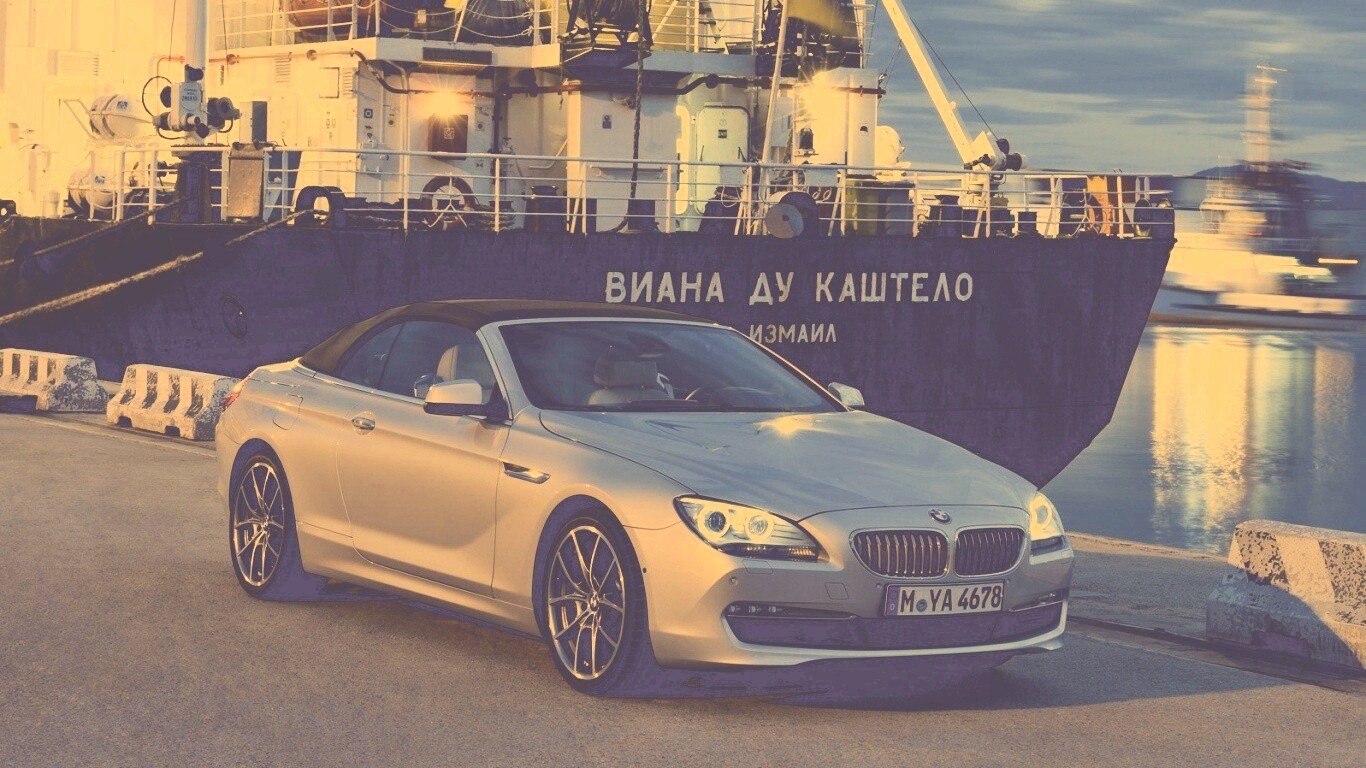 BMW 6 в порту обои
