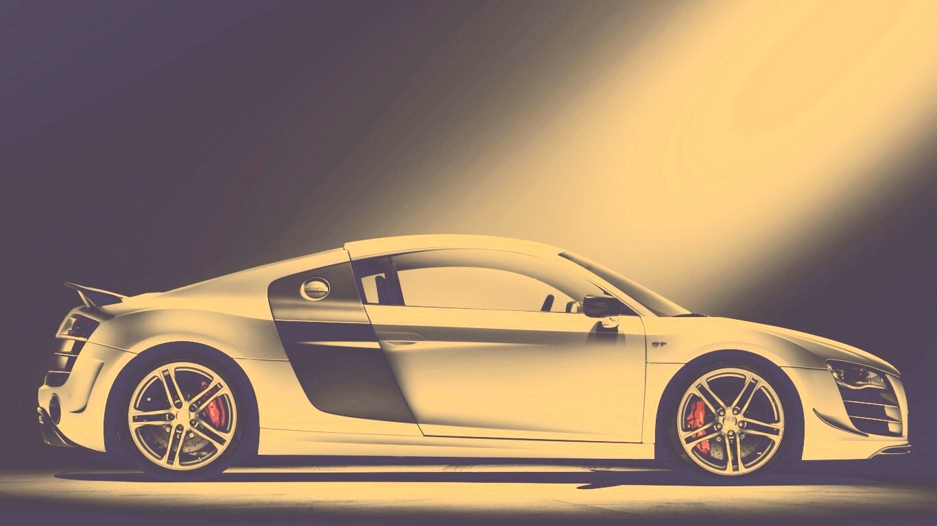 Audi R8 вид сбоку обои