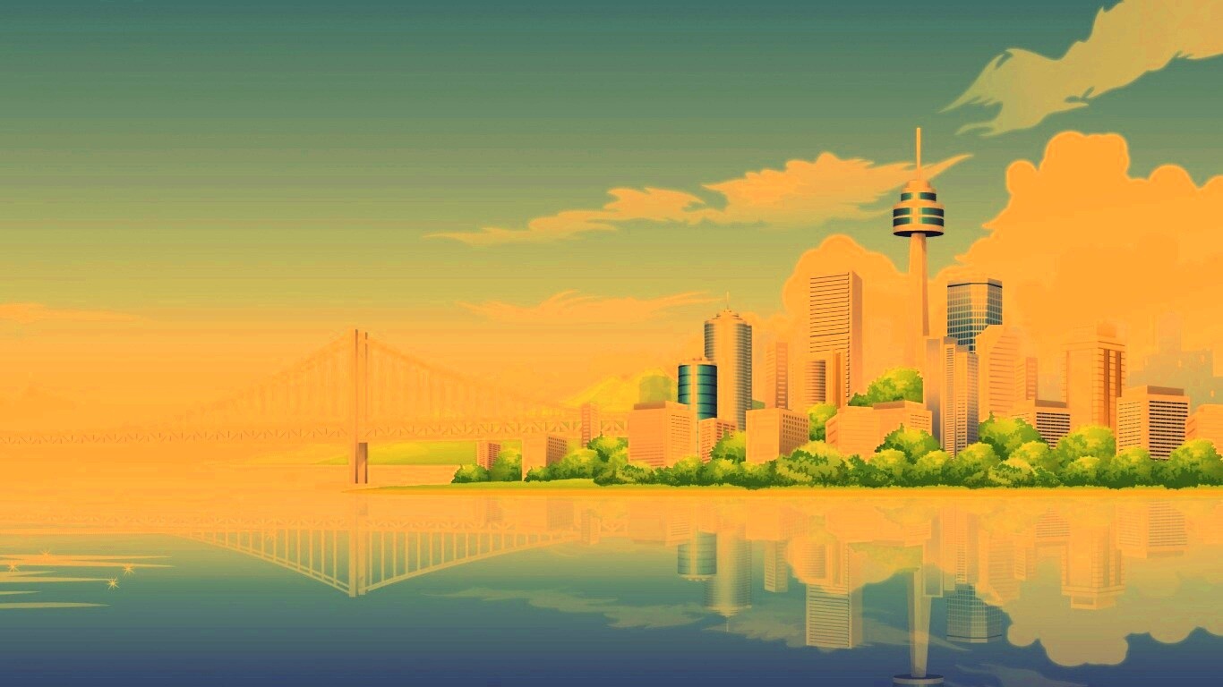 Рисунок города обои