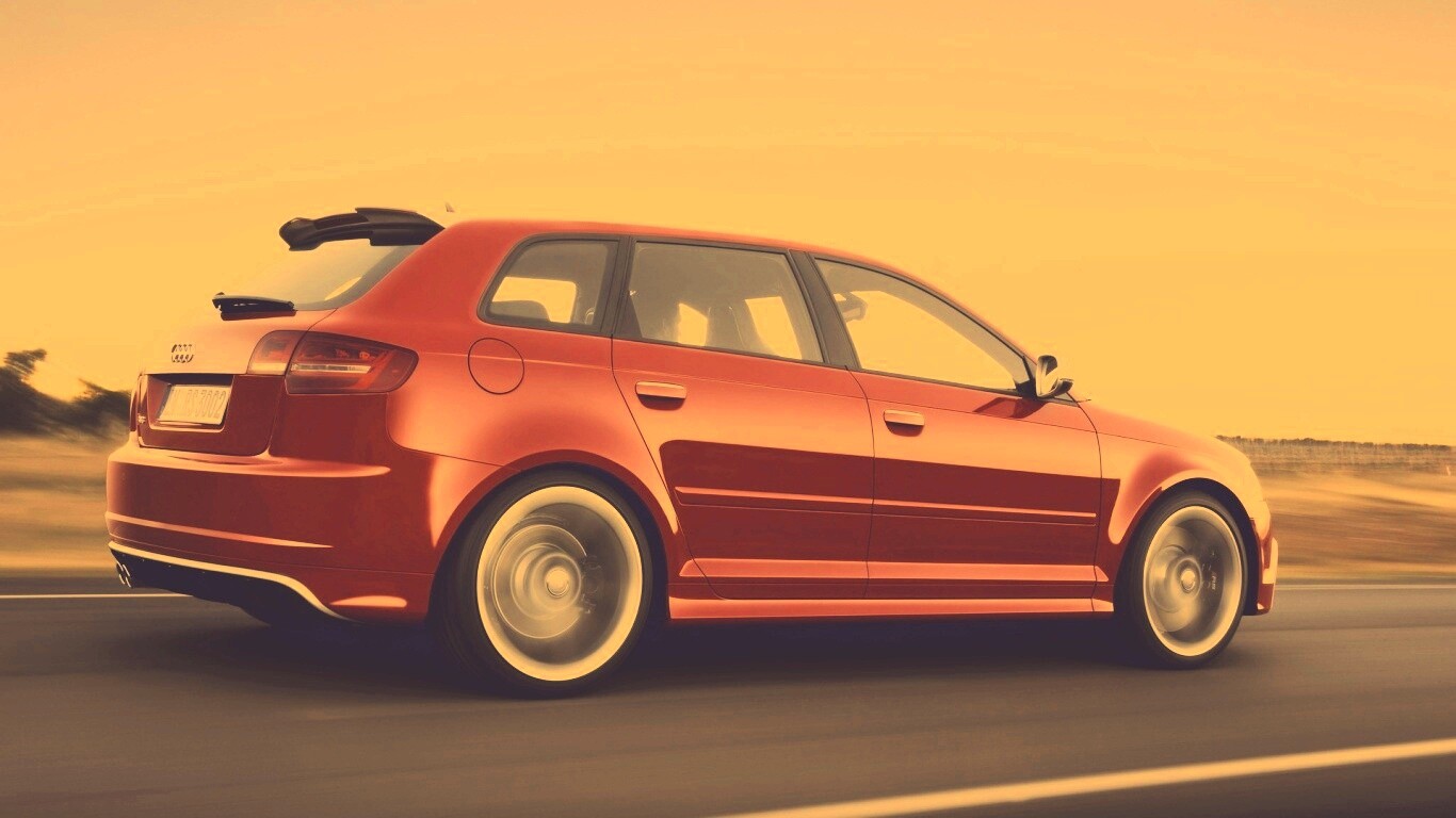 Фотосессия Audi RS3 во время движения обои