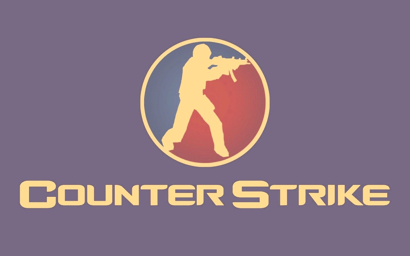 Логотип Counter Strike на черном фоне обои