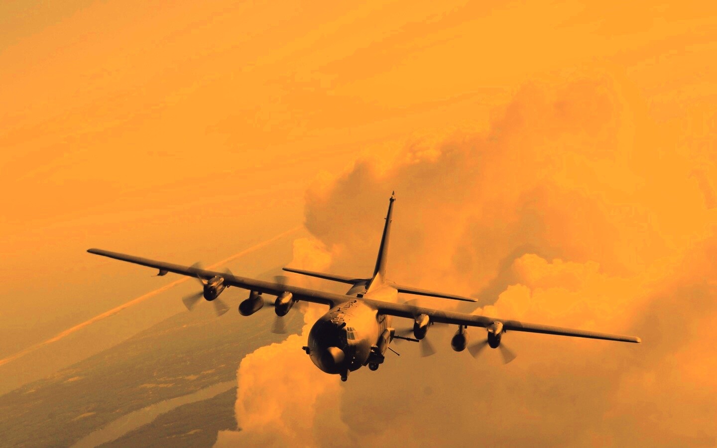 Самолет АС-130 обои