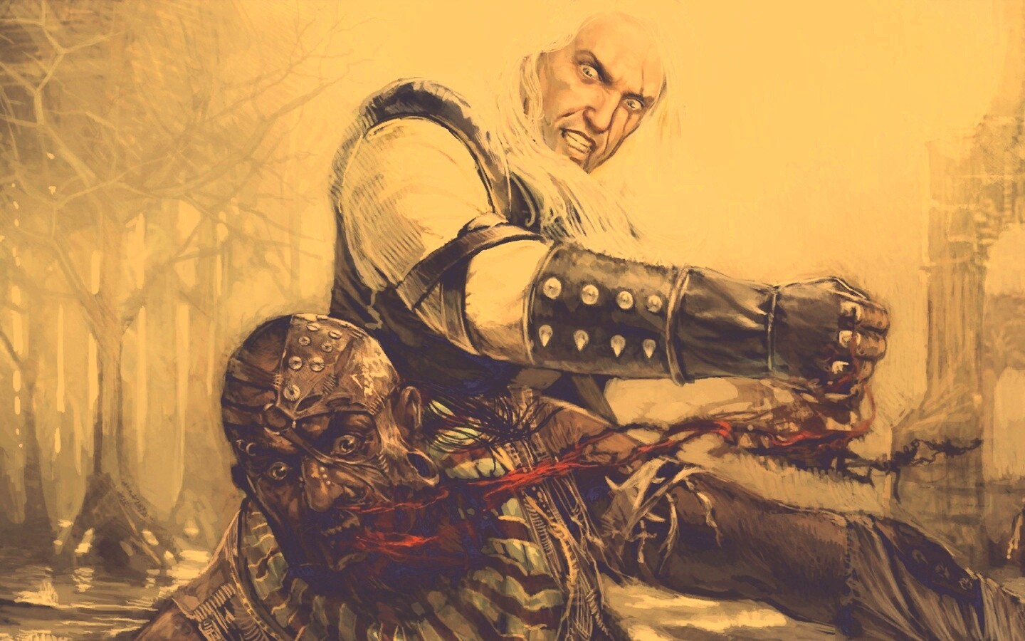 Геральт против Азара обои