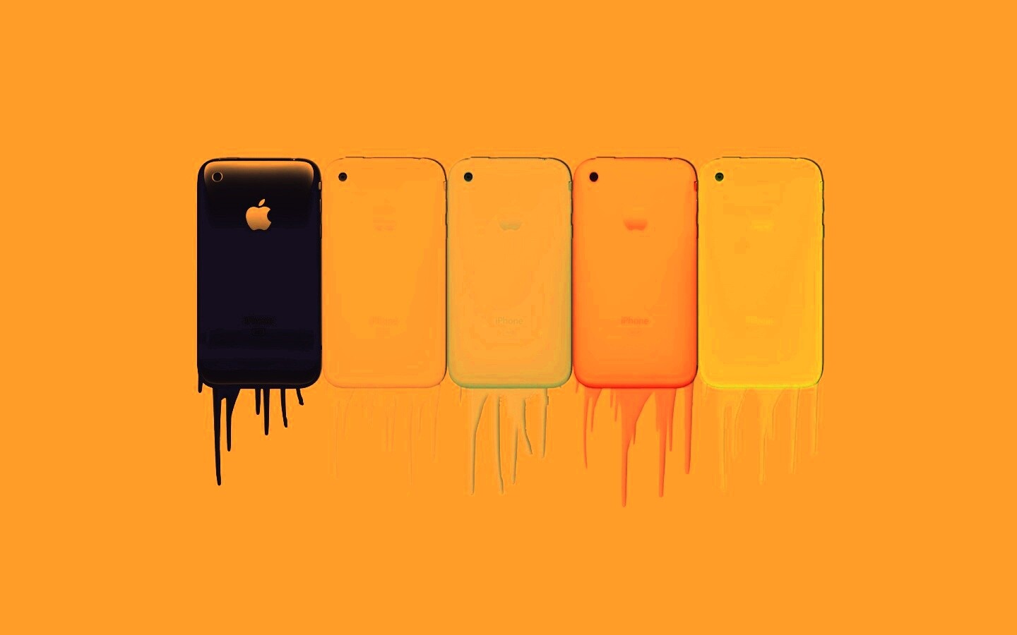 iPhone в разных цветах обои