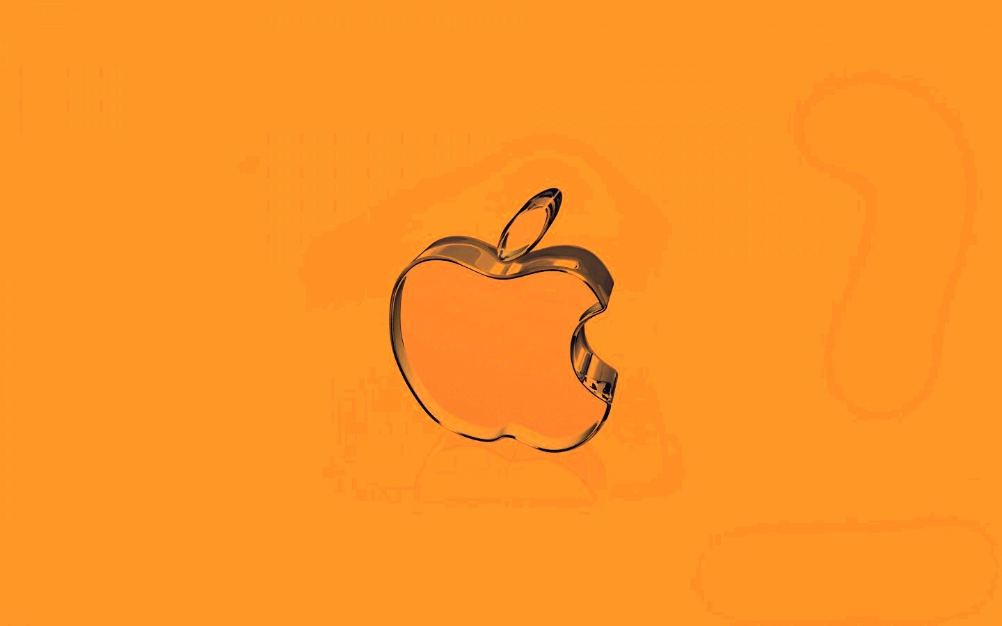 Стеклянный логотип Apple обои