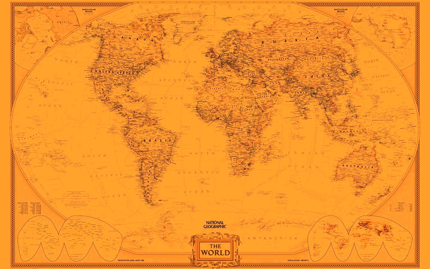Карта мира от National Geografic обои