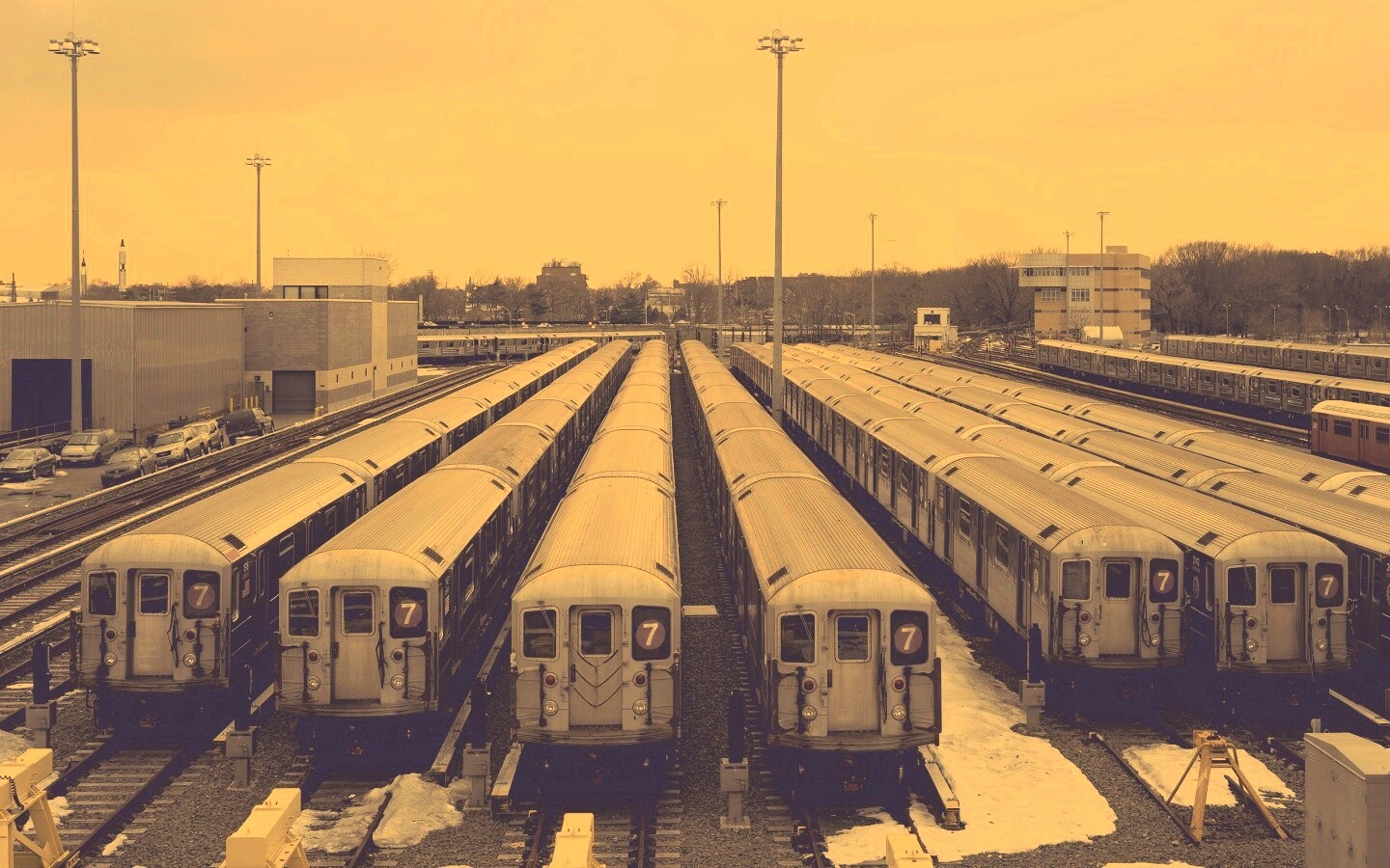 Вагоны метро на стоянке обои
