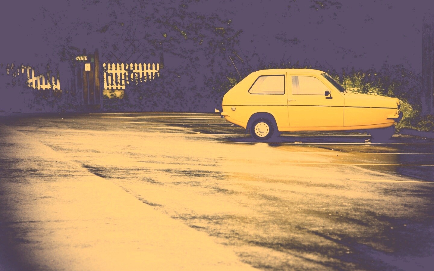 Трёхколёсный ретро автомобиль обои