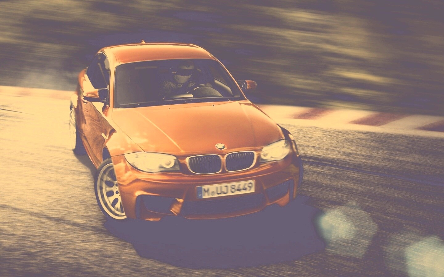 BMW M1 в заносе на треке обои