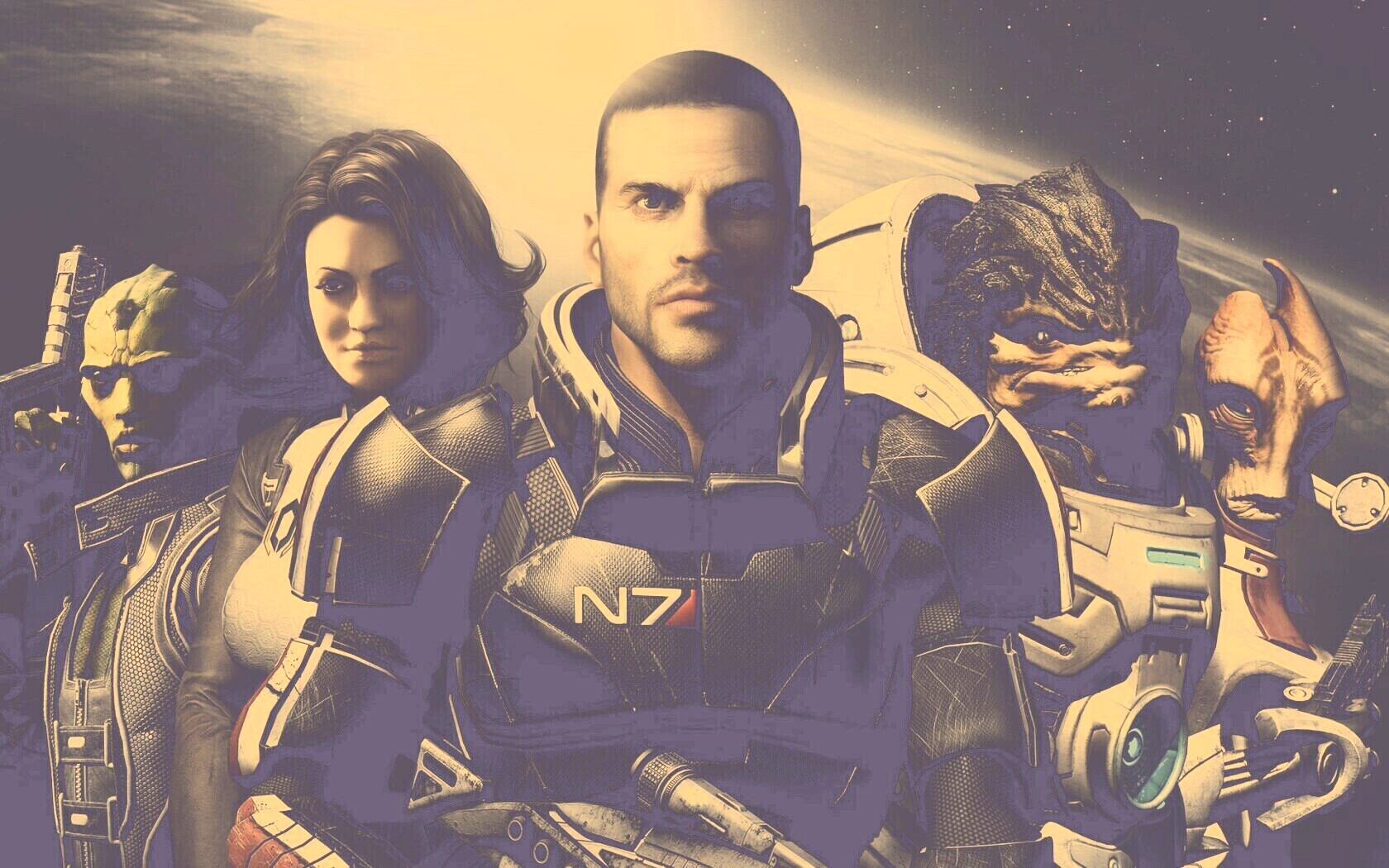 Mass Effect N7 обои