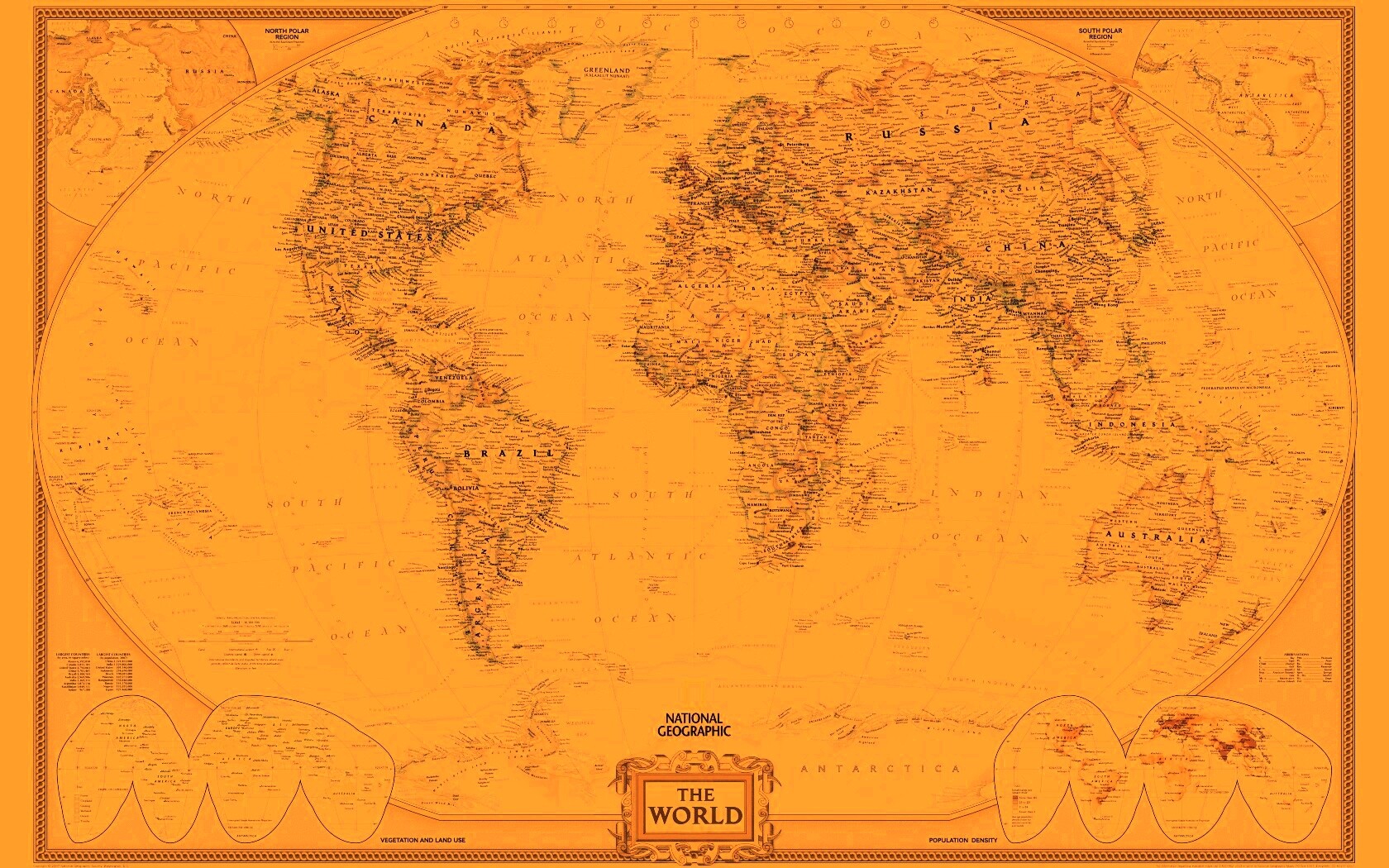 Карта мира от National Geografic обои