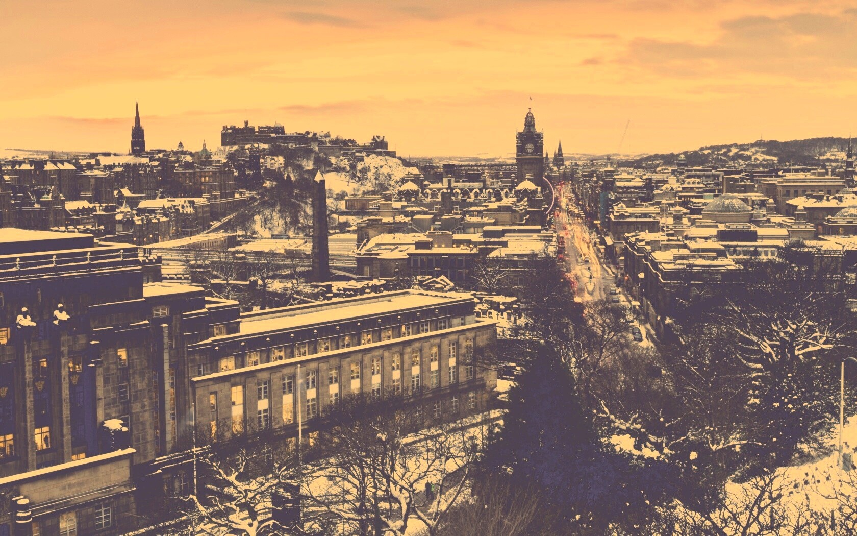 Вид на Эдинбург обои