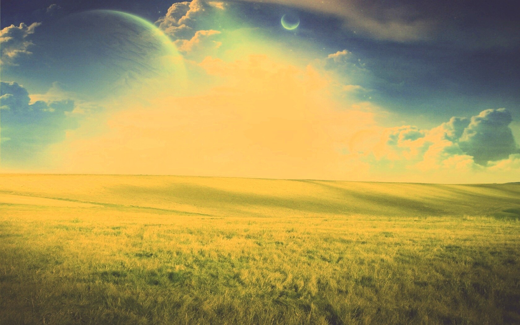 Луг на другой планете обои