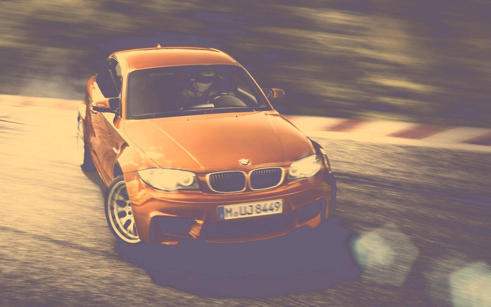 BMW M1 в заносе на треке обои