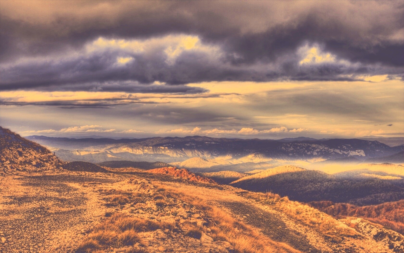 Горы в HDR обои