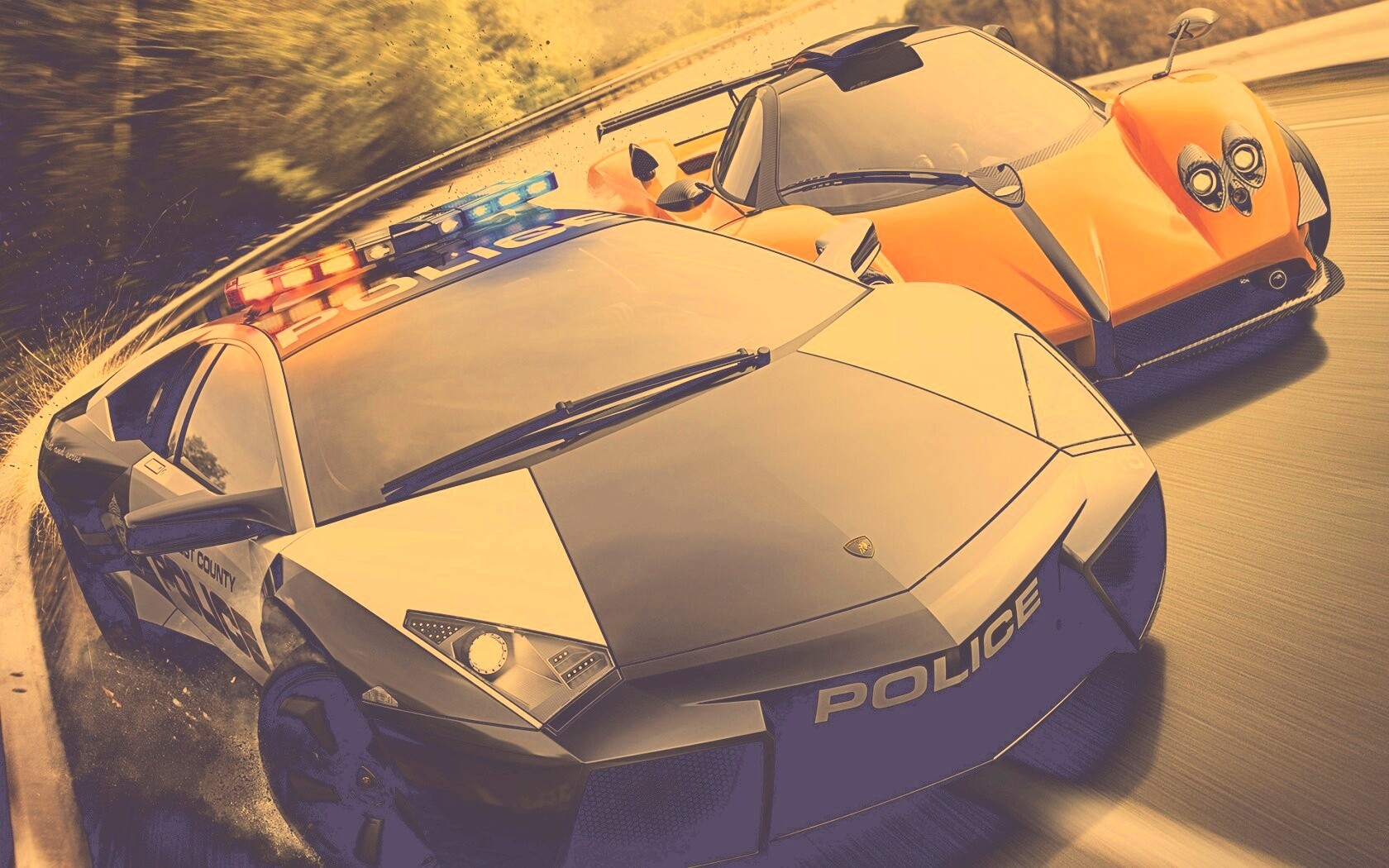 Полицейская погоня из Need For Speed обои
