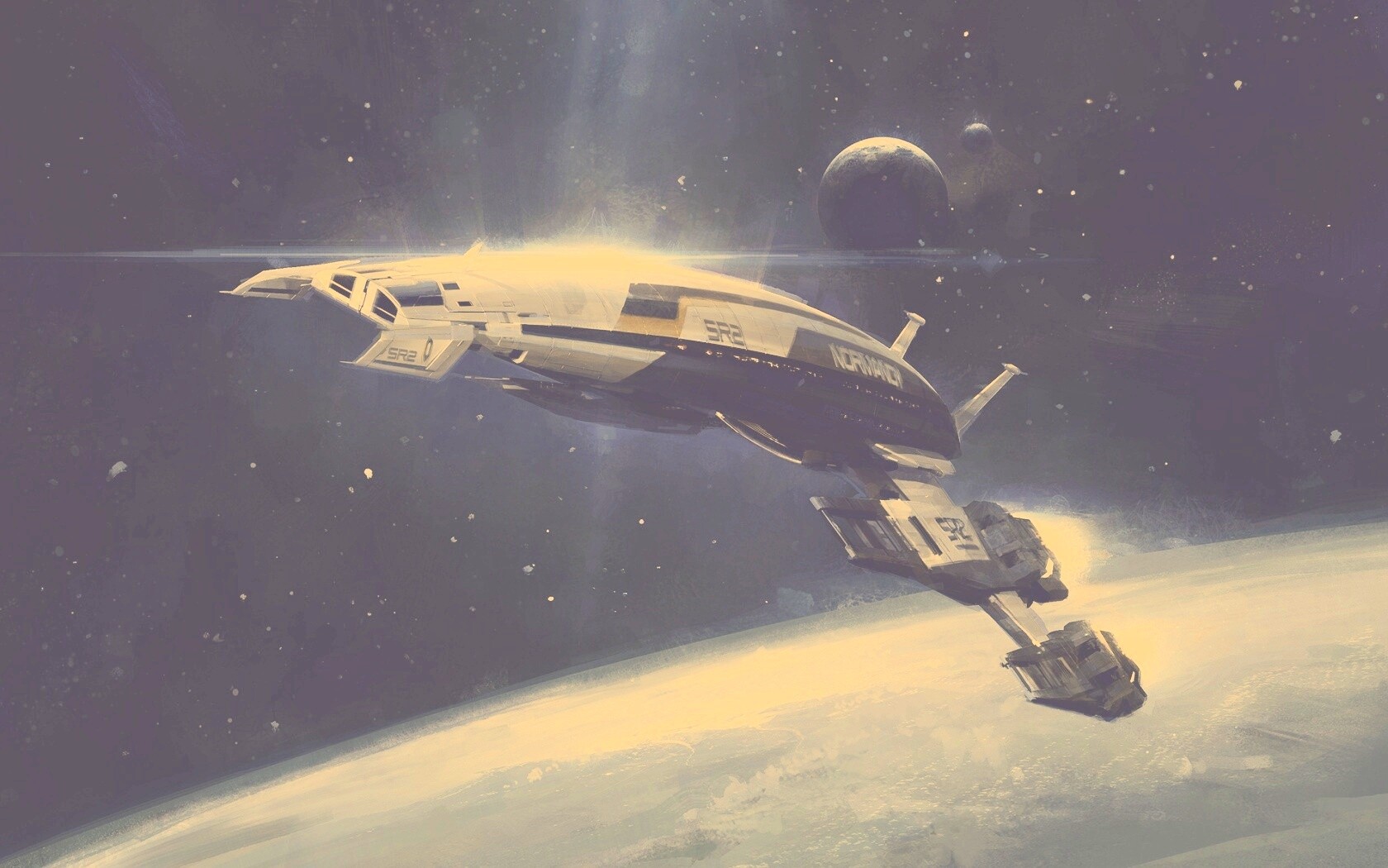 Корабль Normandy обои