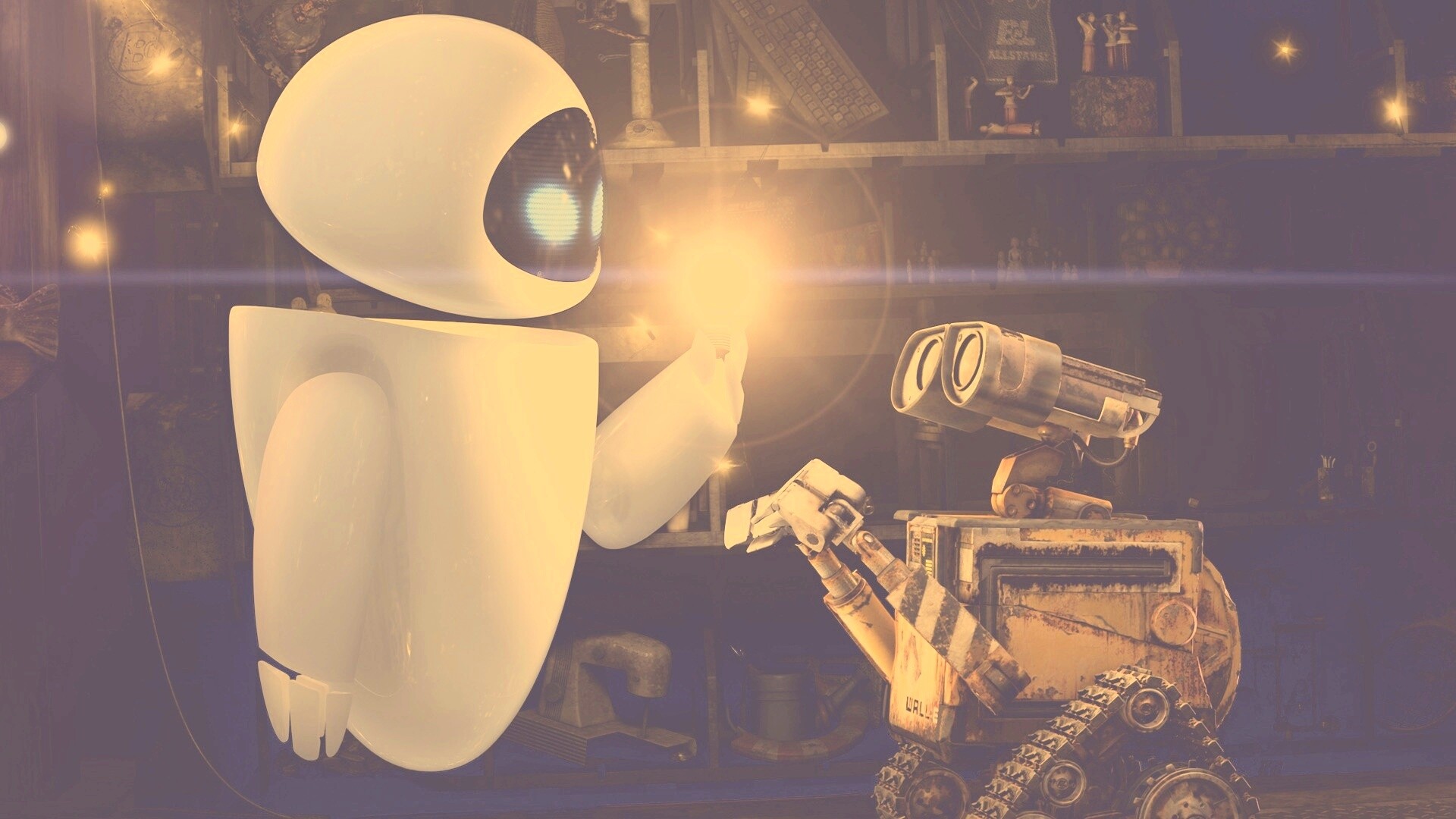 WALL-E и Ева обои