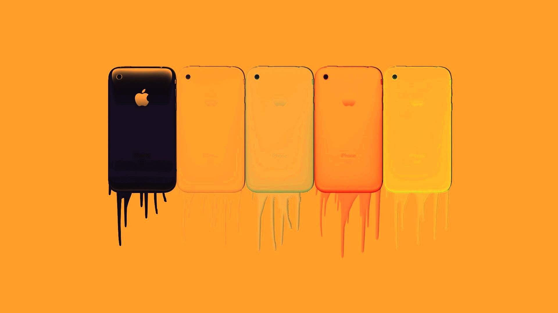 iPhone в разных цветах обои