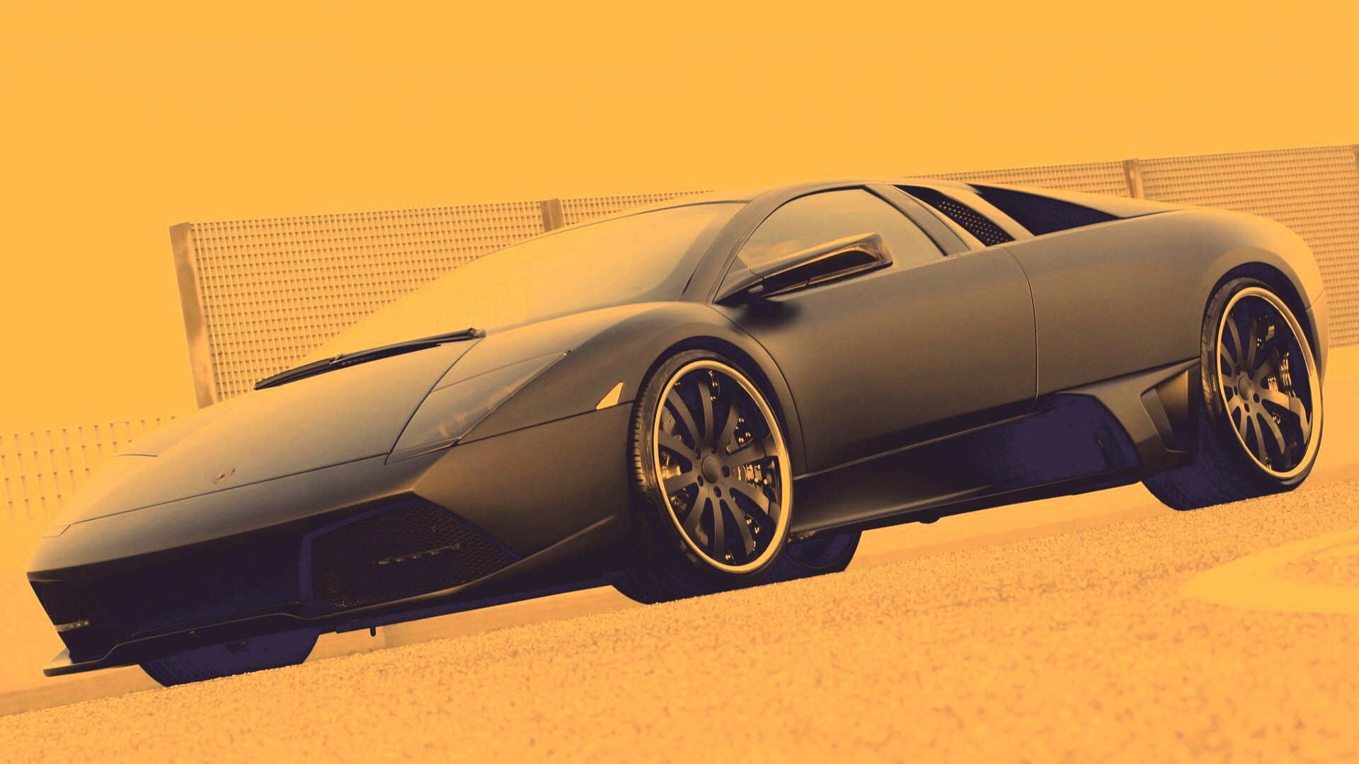 Lamborghini Reventon черного цвета обои
