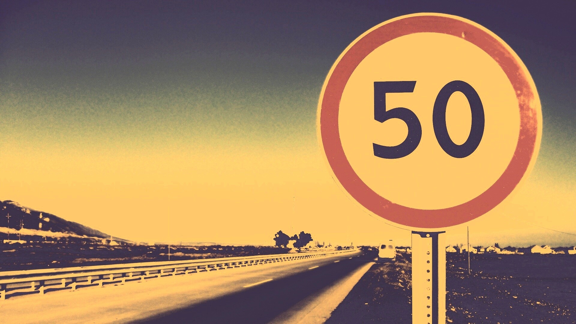 Ограничение скорости 50 км/ч обои