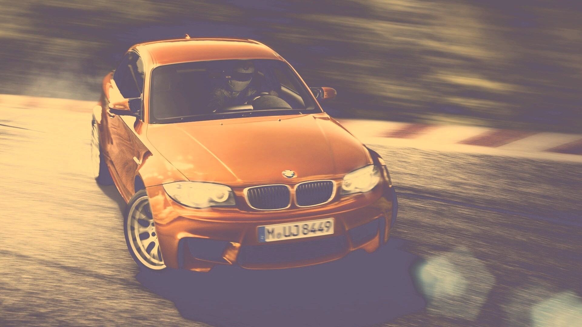 BMW M1 в заносе на треке обои