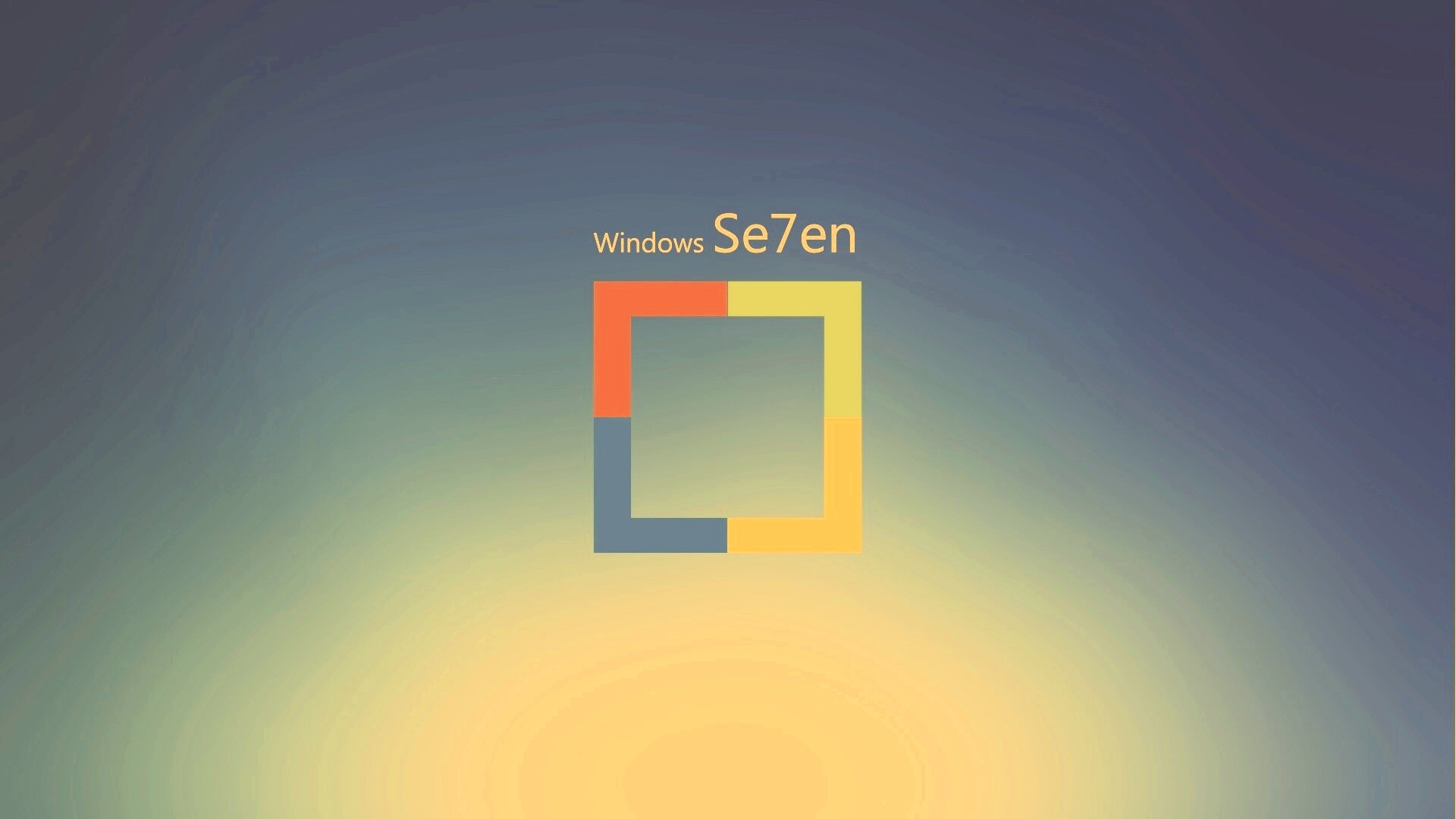 Квадратное лого Windows Seven обои