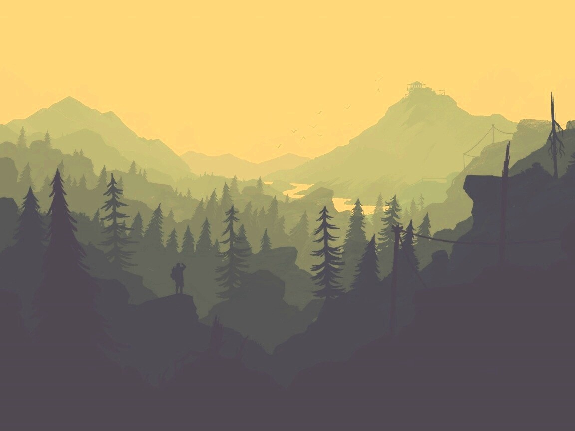 Зеленый Firewatch обои