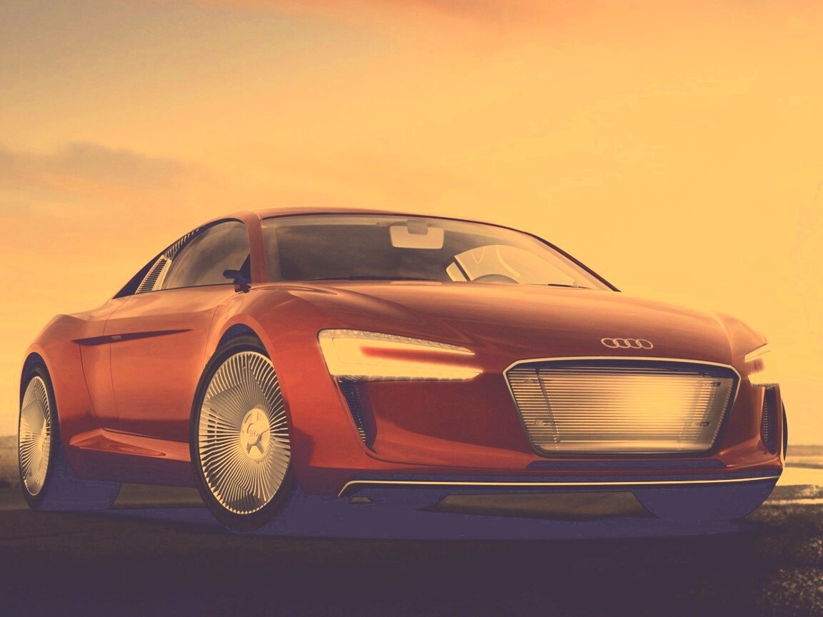 Красный автомобиль Audi обои