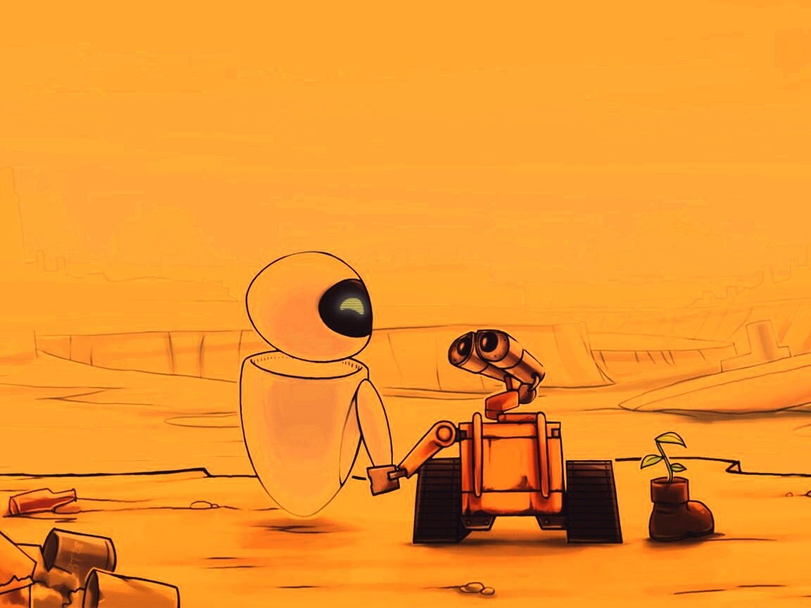 WALL-E и Ева обои