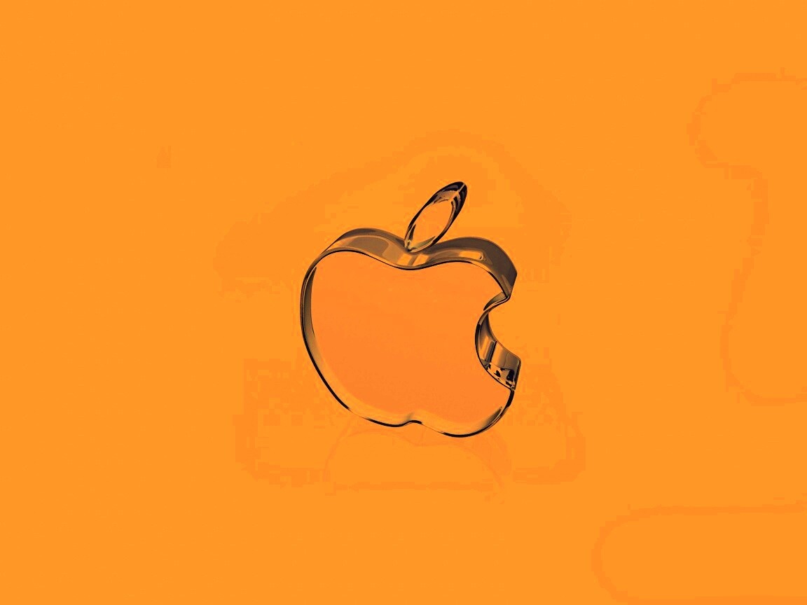 Стеклянный логотип Apple обои