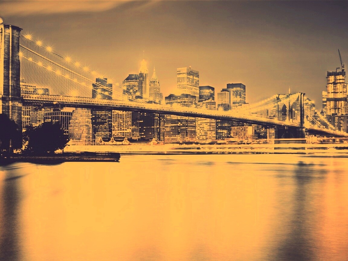 Огни ночного города обои