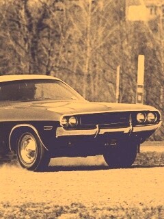 Черно-белое фото Dodge обои