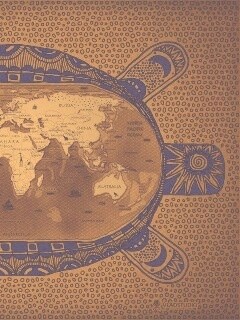 Карта мира на черепахе обои