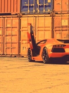 Оранжевый Авентадор обои
