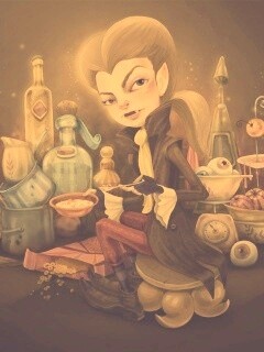 Вампир на кухне обои