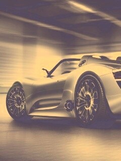 Porsche 918 Spider вид сзади обои