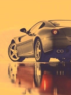 Ferrari в отражении обои