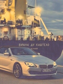 BMW 6 в порту обои