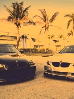 Чёрный и серебристый BMW обои