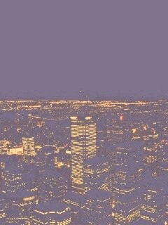 Вид на здания ночного города обои