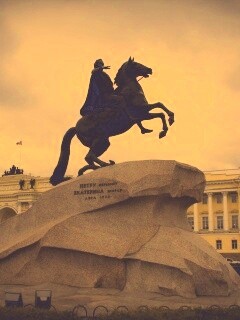 Медный Всадник в Питере обои