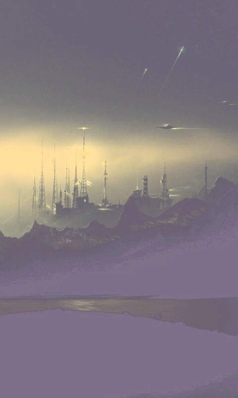 Долина в стиле SciFi обои